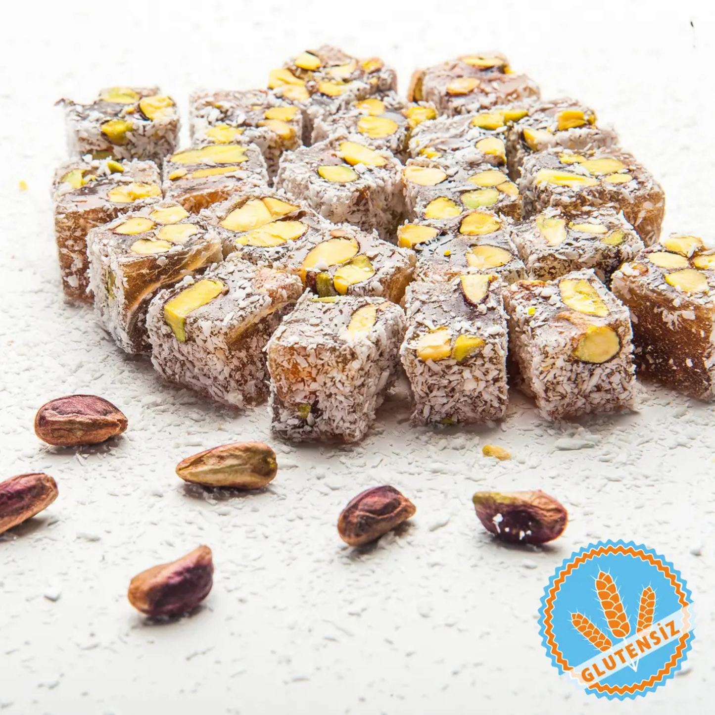 Antep Fıstıklı Hindistan Cevizli Çifte Kavrulmuş Duble Lokum 500gr | Kayseri — Naturlina Organics