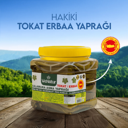 Salamura Asma Yaprak 600gr | Tokat Erbaa Narince Bağ Yaprağı 45–50 Adet — Naturlina Organics