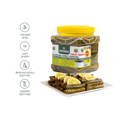 Salamura Asma Yaprak 600gr | Tokat Erbaa Narince Bağ Yaprağı 45–50 Adet — Naturlina Organics