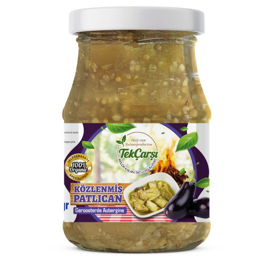 Odun Ateşinde Közlenmiş Patlıcan 500gr | Doğal Kavanoz Köz Patlıcan — Naturlina Organics
