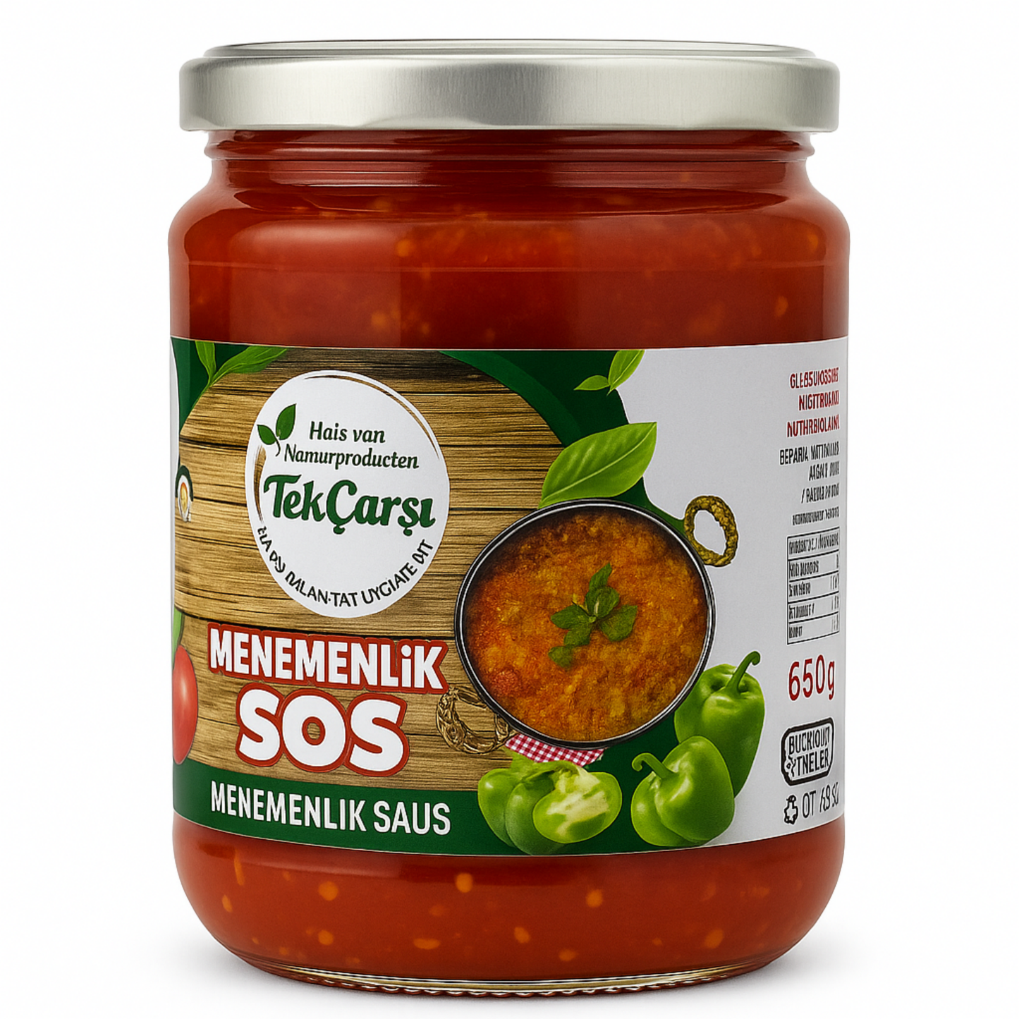 El Yapımı Menemenlik Sos 600gr | Doğal Hazır Menemen Sosu — Naturlina Organics